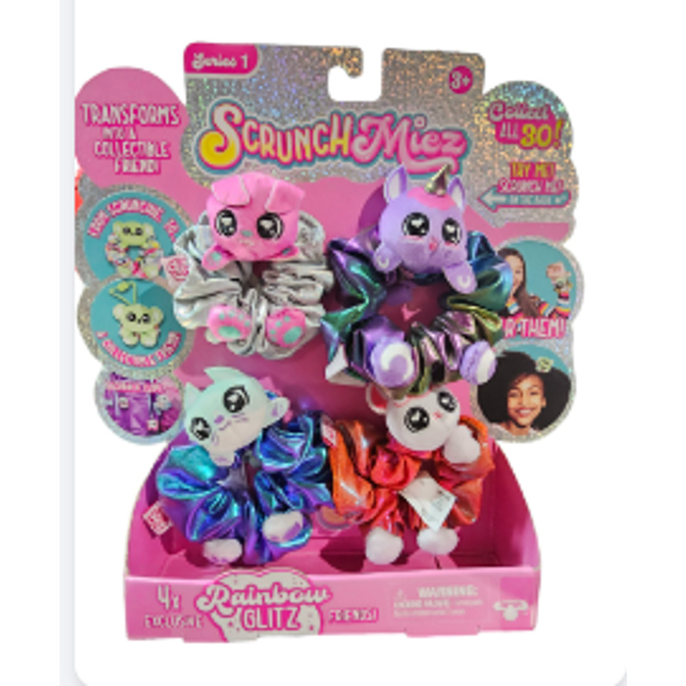 Copied - New ScrunchMiez 4 Pack Scrunchies Series 1 collectable Friends NWT